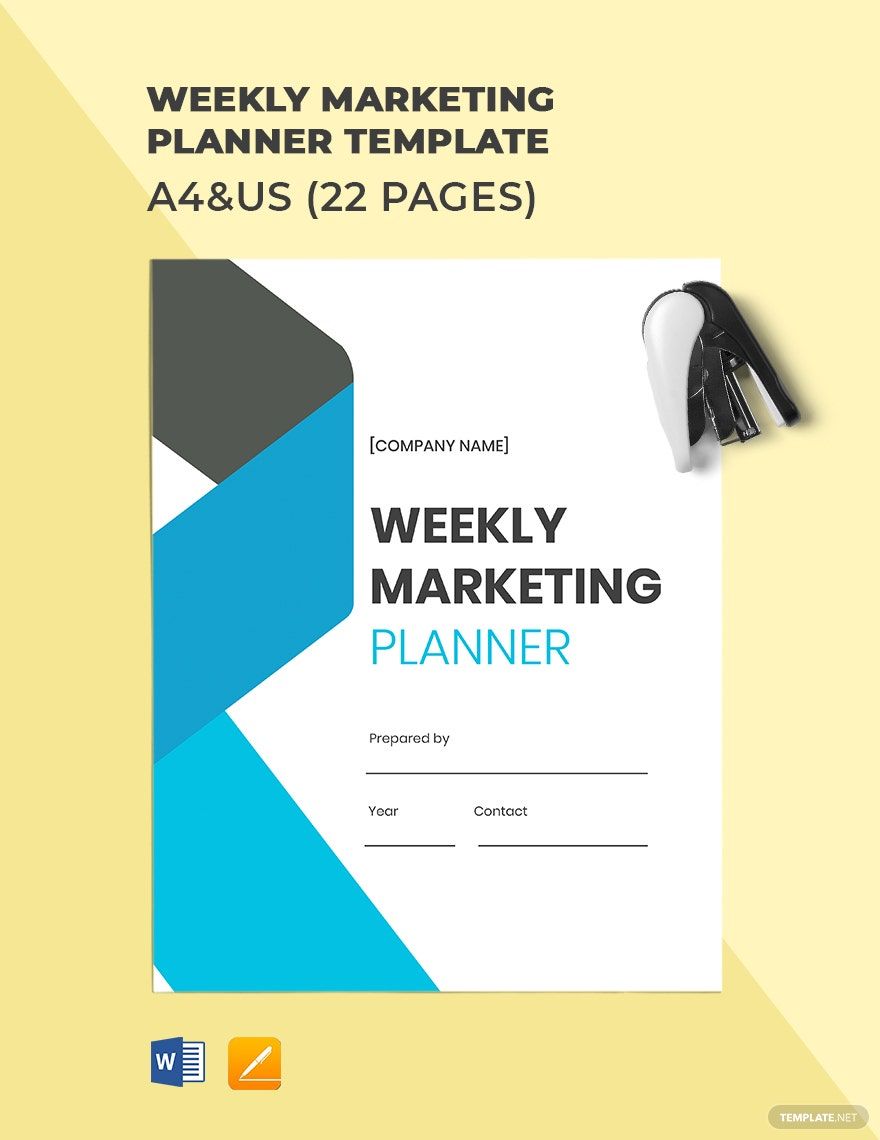 Weekly Marketing Planner Template