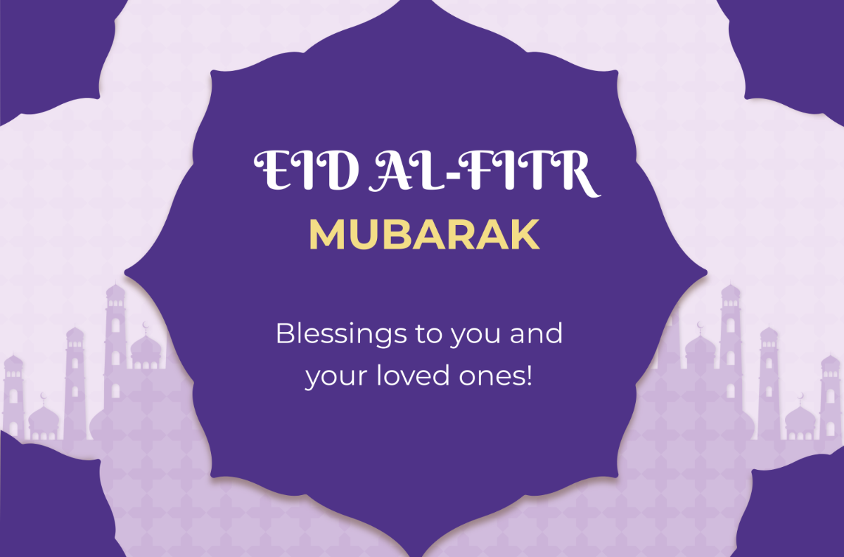 Eid al Fitr Mubarak Congratulation Banner Template
