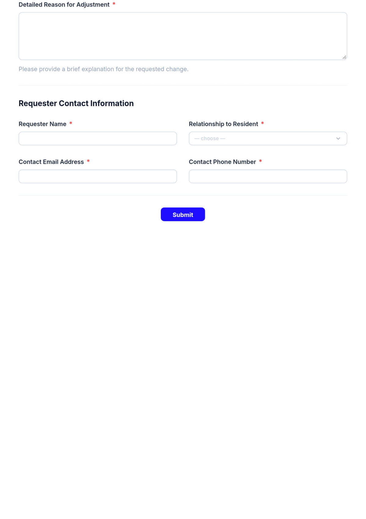 Free Nursing Home Services Invoice Adjustment Form Template & AI Maker