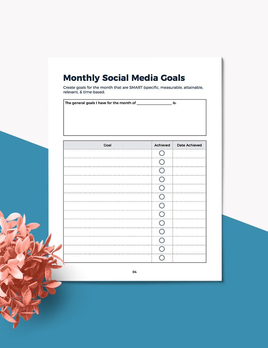 Social Media Strategy Planner Template