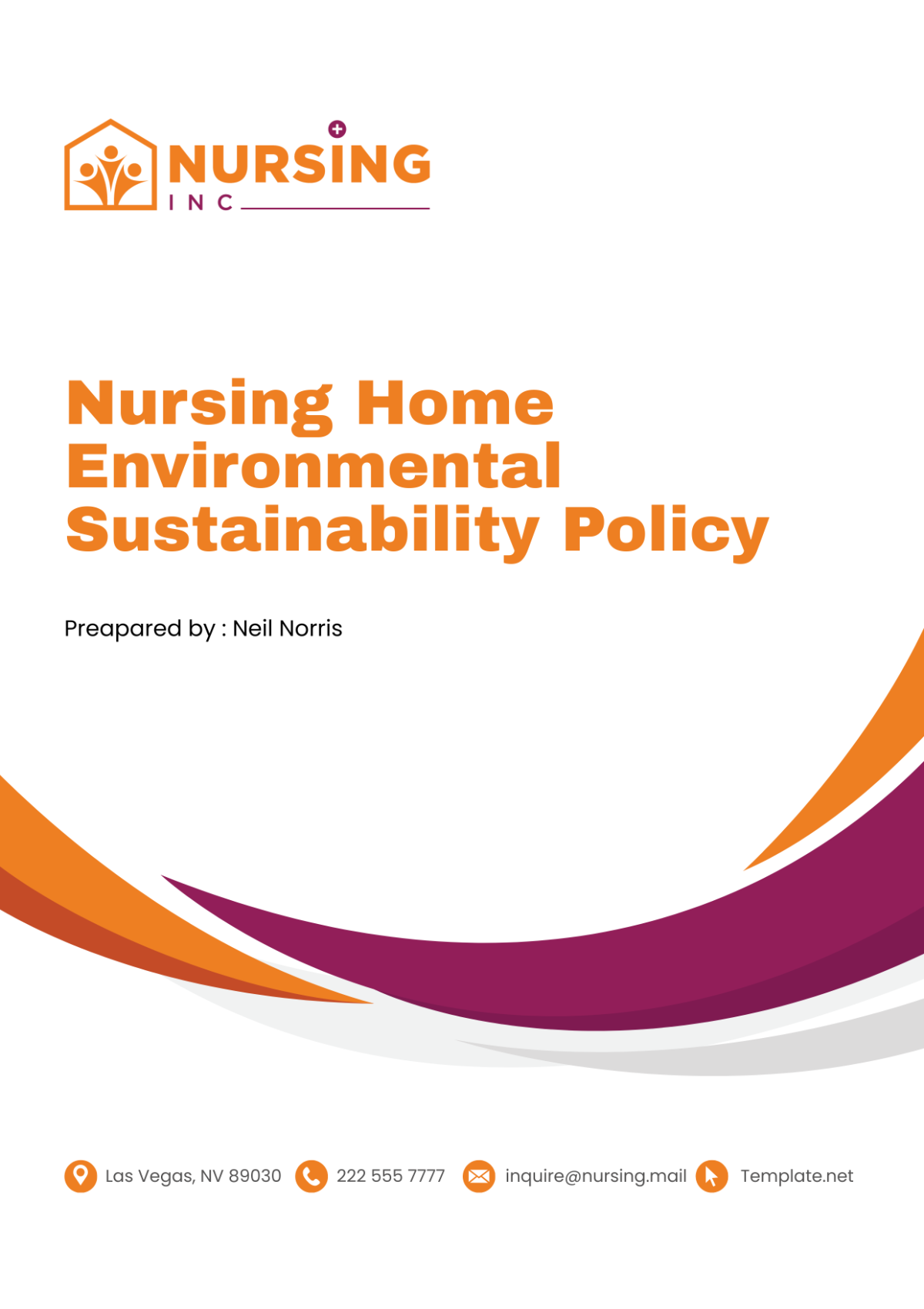 Nursing Home Environmental Sustainability Policy Template