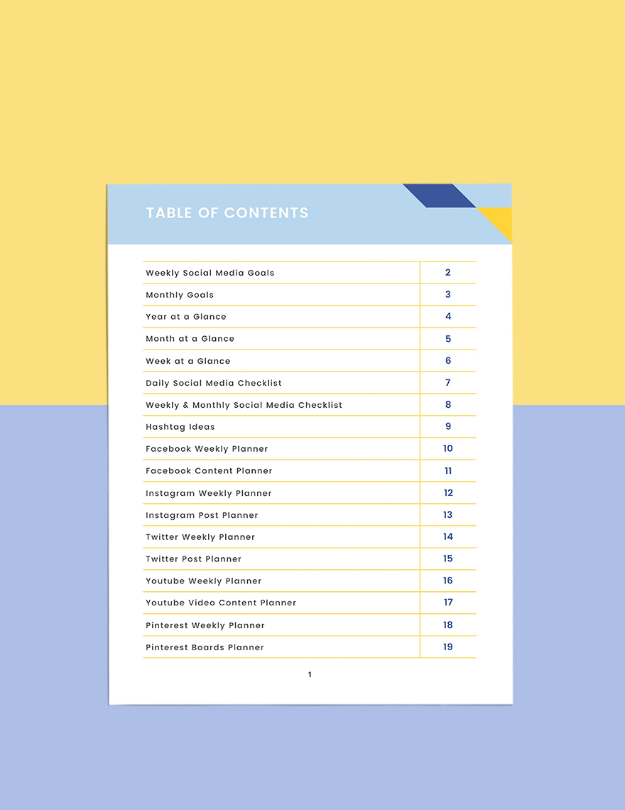 Social Media Content Planner Template