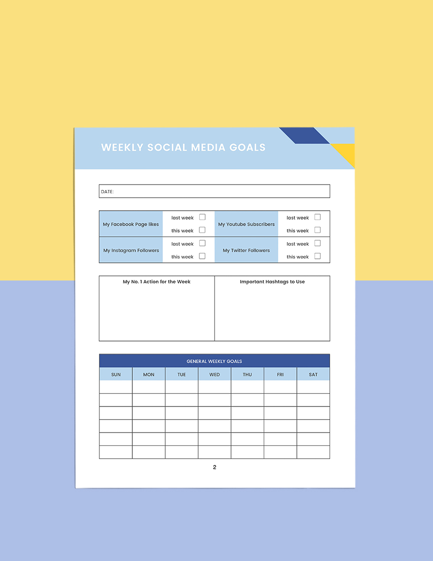 social media content Planner Sample