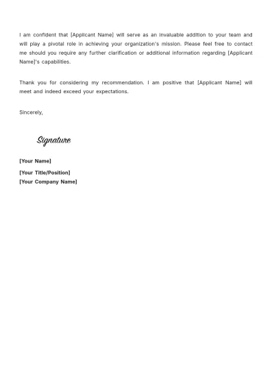 Free Nursing Home Recommendation Letter Template to Edit Online