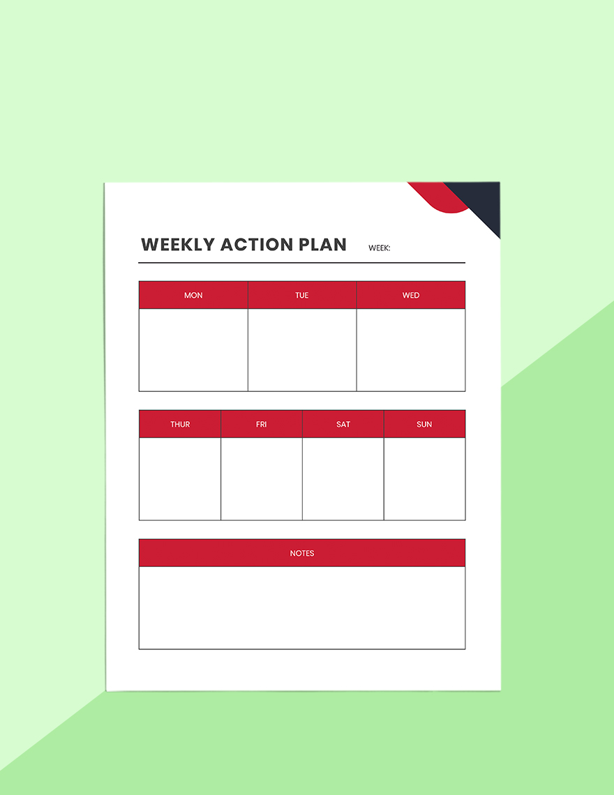 Productivity Project Planner Template