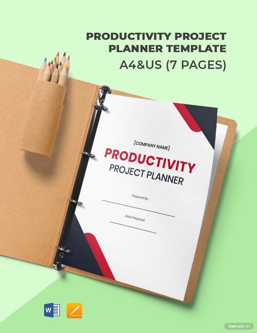 Productivity Project Planner Template