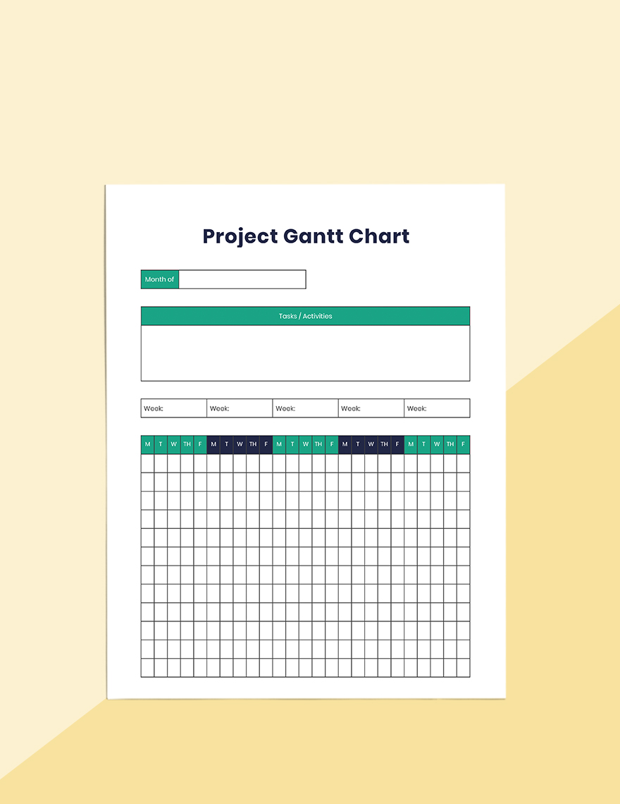 Project Timeline Planner Editable