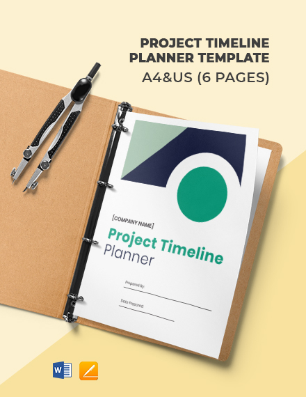 Construction Project Management Timeline Template - Word | Apple Pages