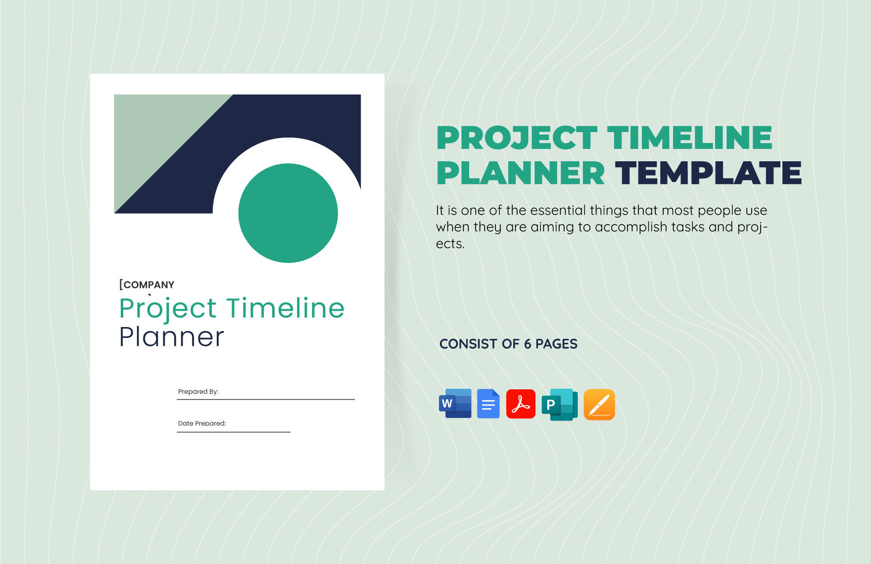 Project Timeline Planner Template in Word, PDF, Apple Pages