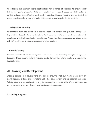 Free Nursing Home Maintenance Procedure Template to Edit Online