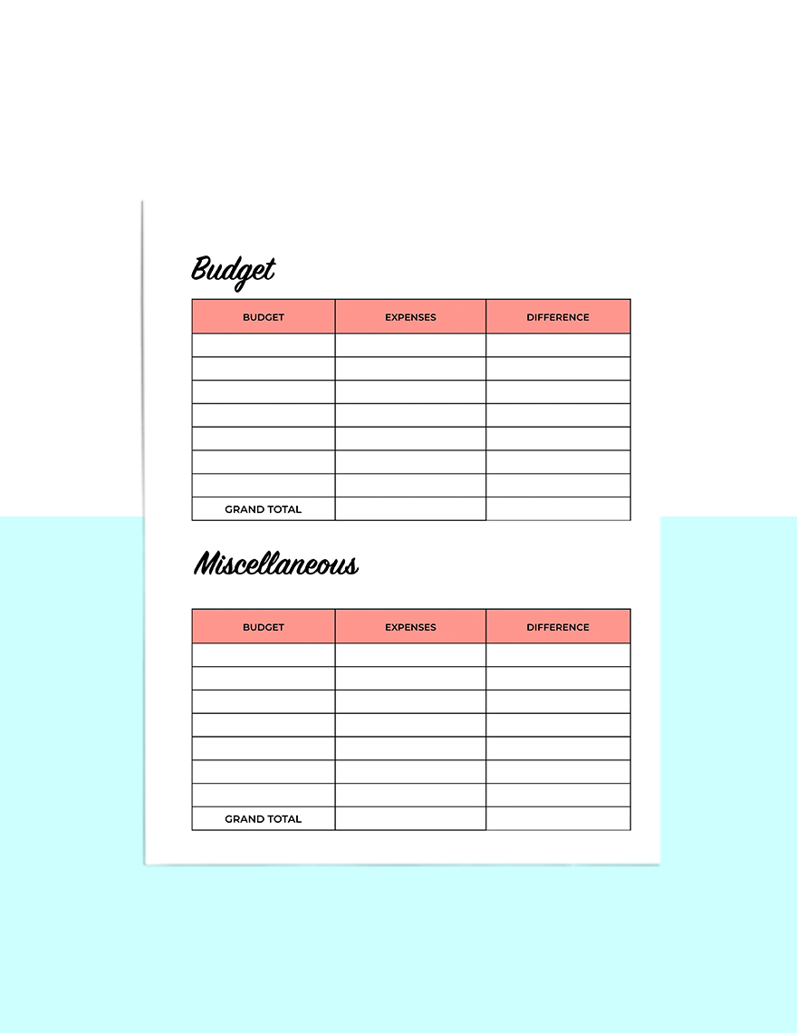 Weekly Project Planner Template