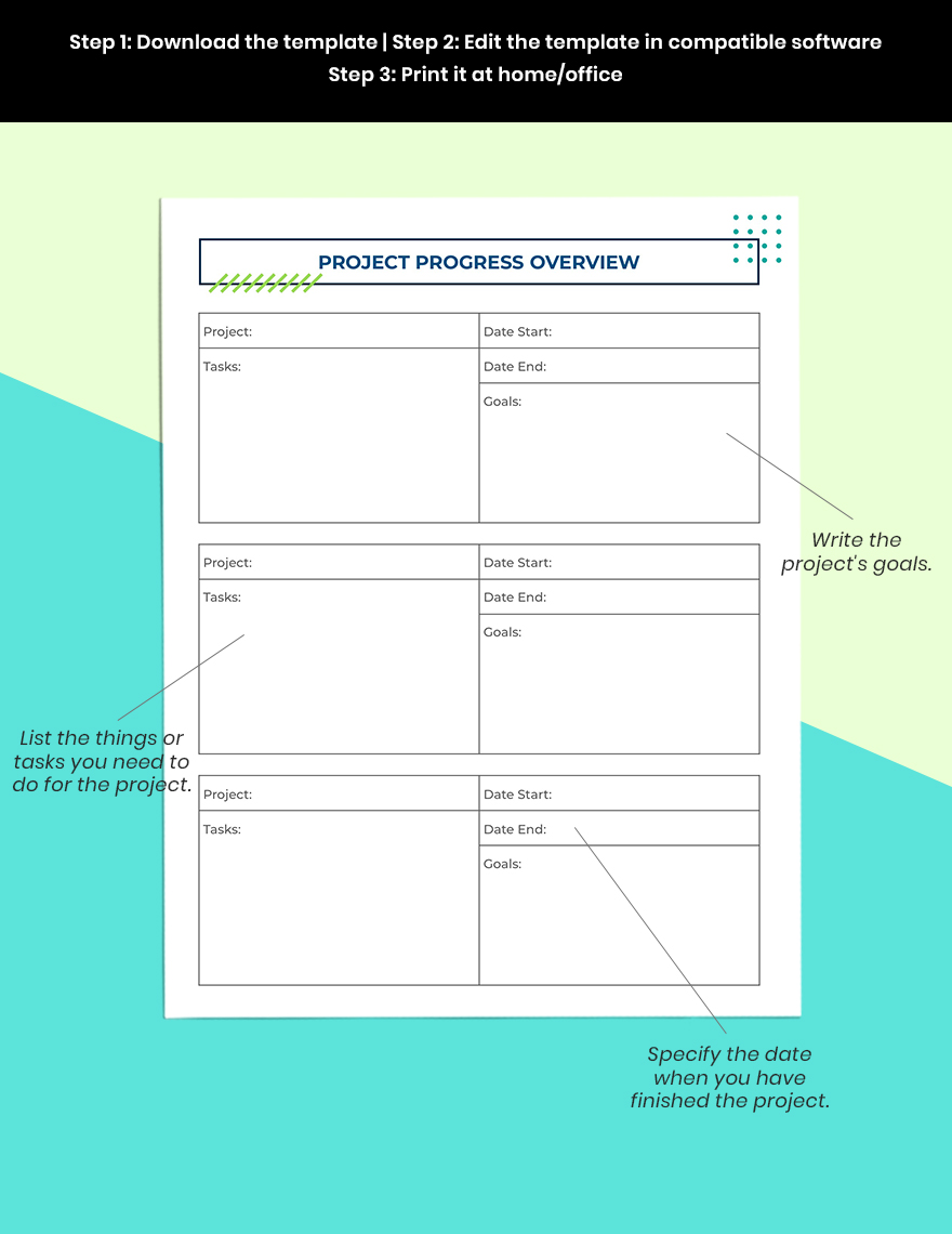 Digital Project Planner Template
