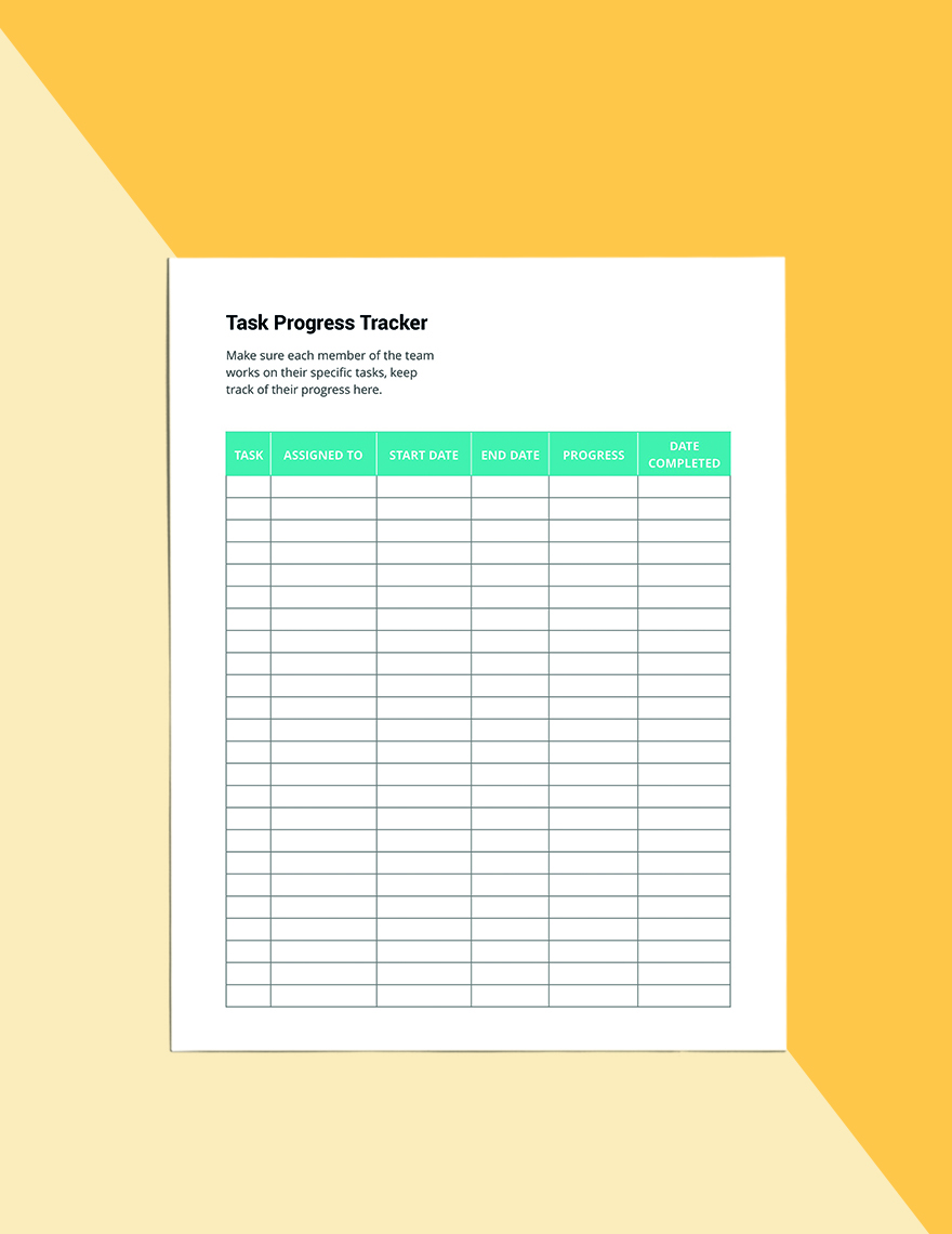 Basic Project Planner Template Format