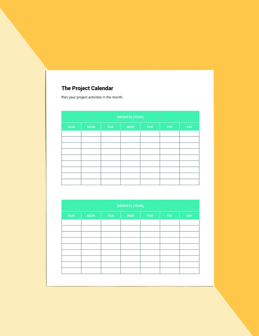 Basic Project Planner Template Sample