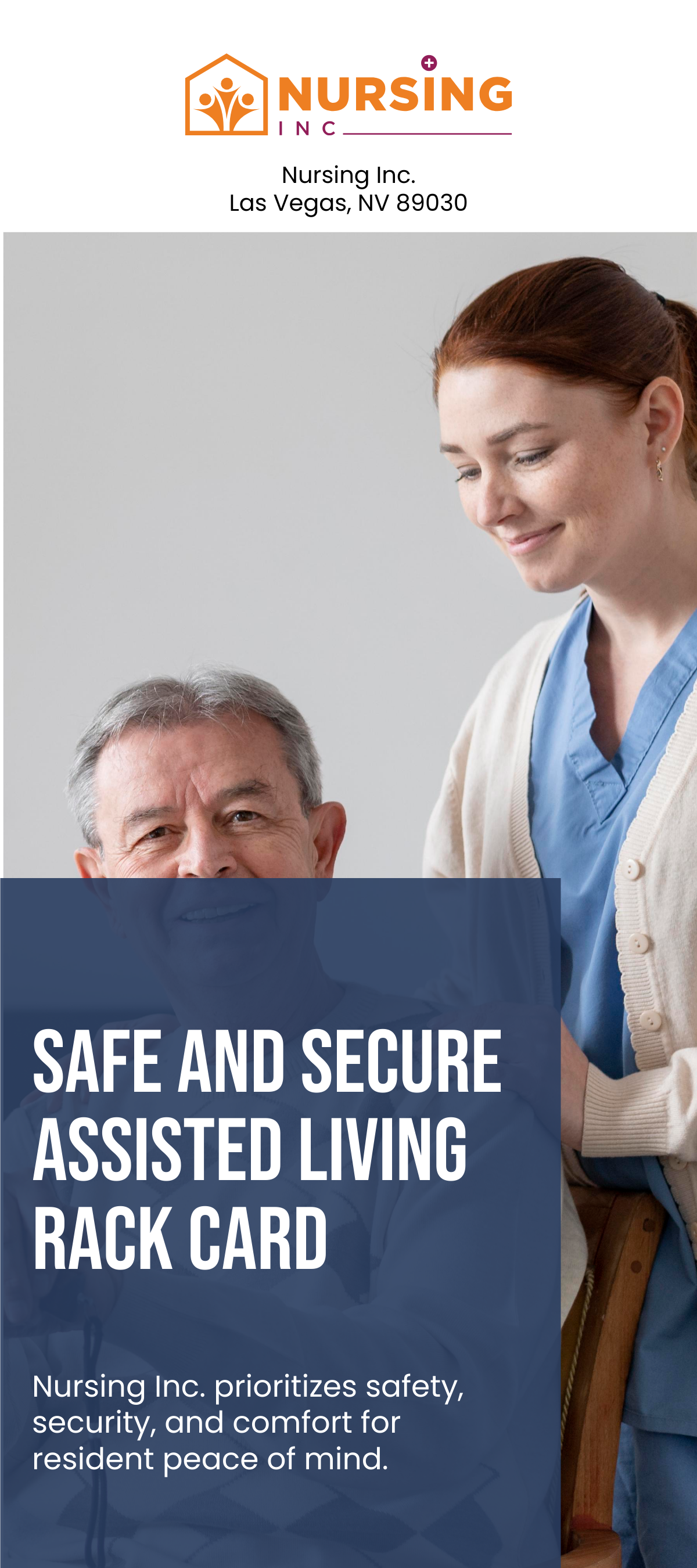 Safe and Secure Assisted Living Rack Card Template
