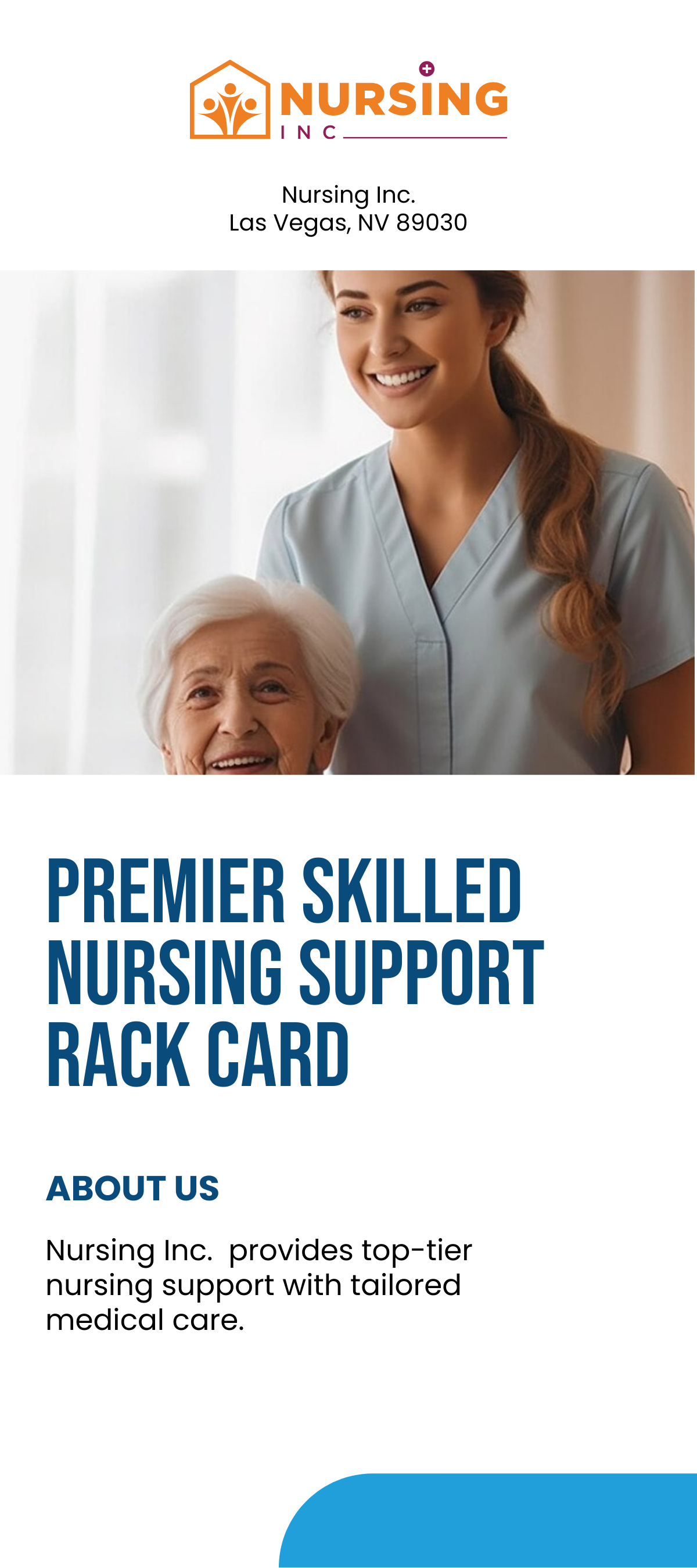 Premier Skilled Nursing Support Rack Card Template