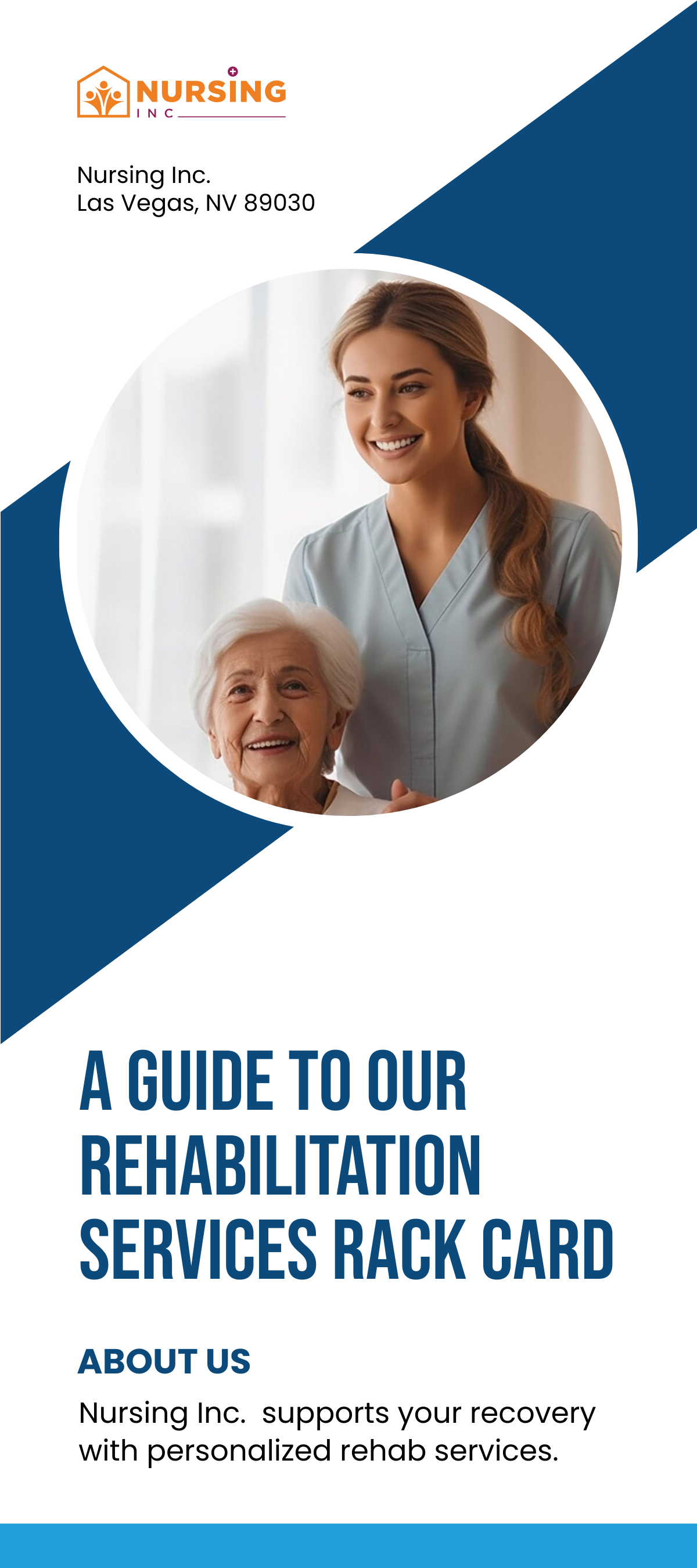 A Guide to Our Rehabilitation Services Rack Card Template