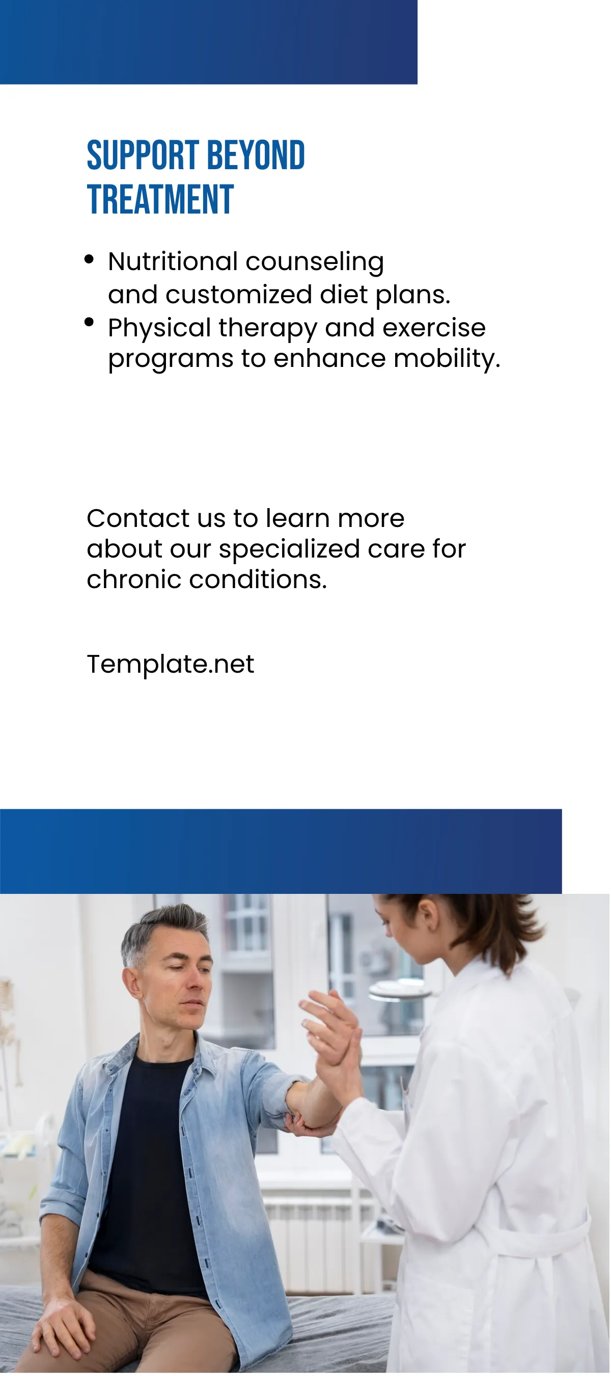 Free Specialized Care for Chronic Conditions Rack Card Template to Edit Online