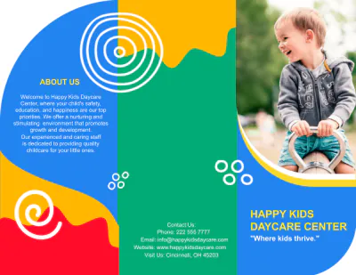 Free Daycare Brochure Template to Edit Online