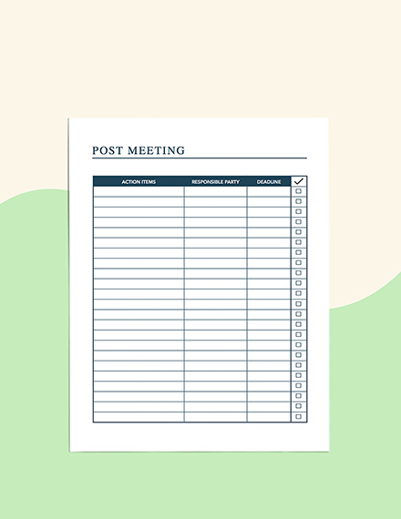 Simple Meeting Planner Editable