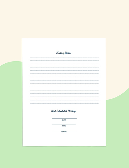 Simple Meeting Planner Printable