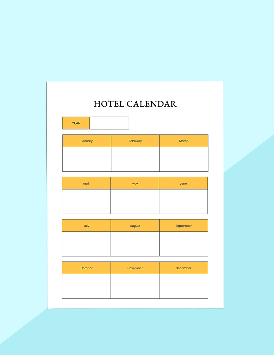 Simple Hotel Planner Template