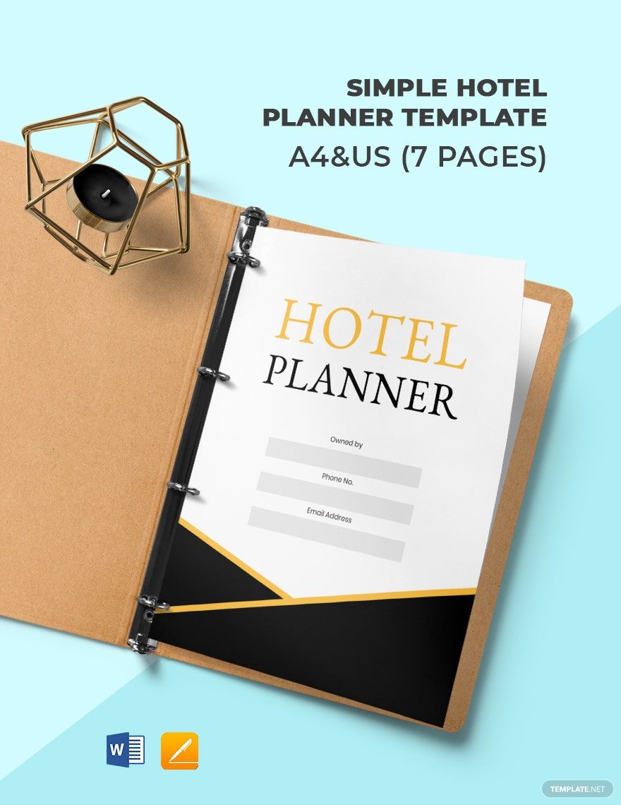Free Simple Hotel Planner Template