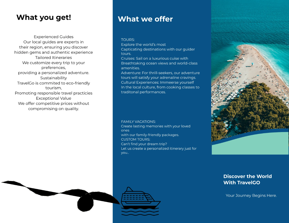 Free Tourist Brochure Template to Edit Online