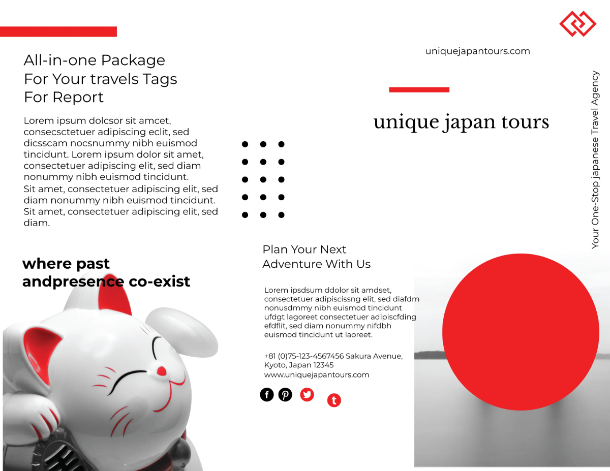 Free Japan Travel Brochure Template to Edit Online