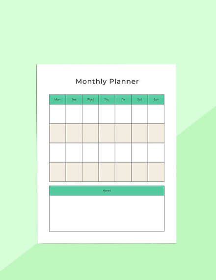 Free Blank Student Planner Template - Word, Apple Pages | Template.net