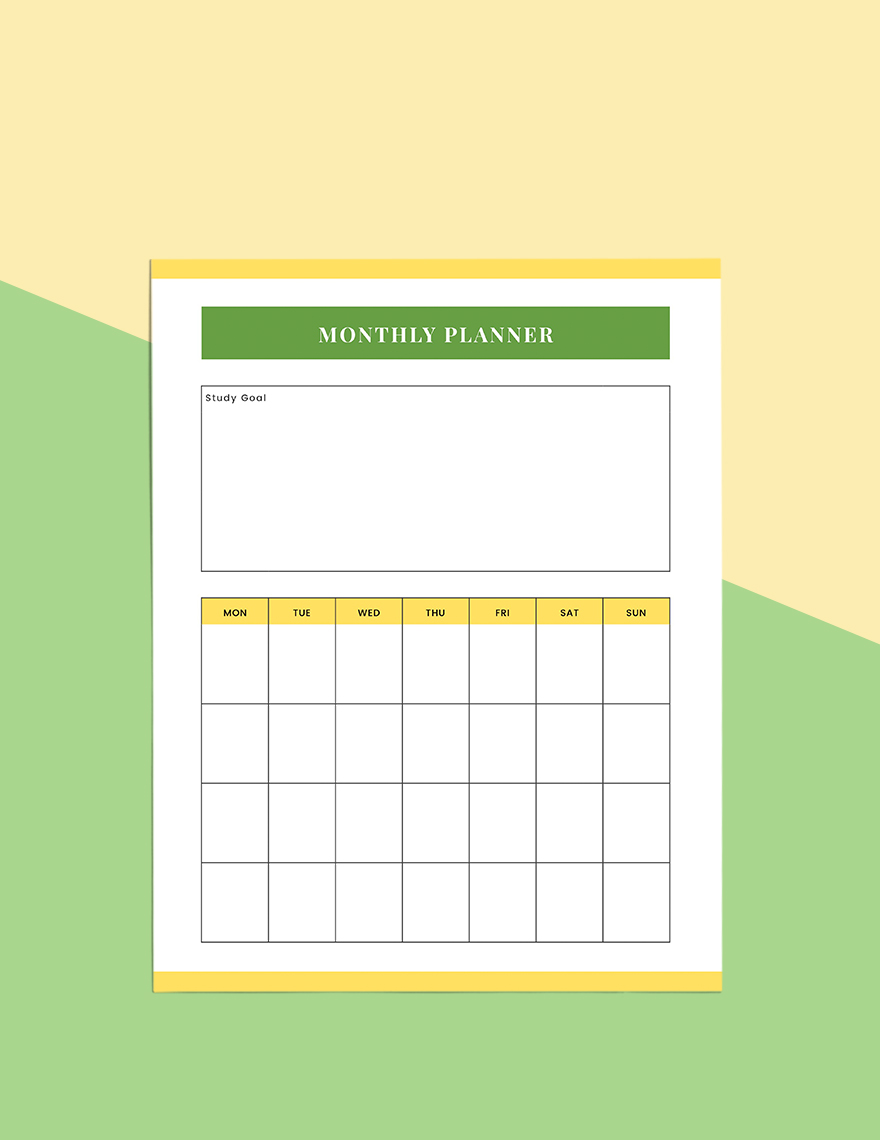 Printable Student Planner Example