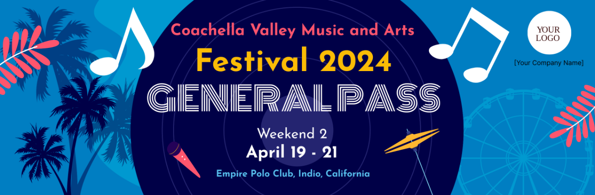 Free Coachella Arts Festival Tickets Template