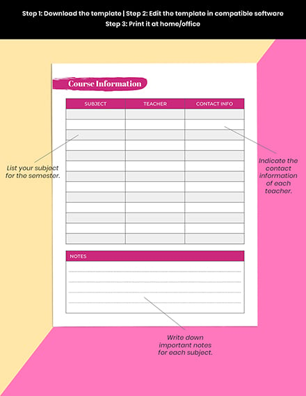 Simple Student Planner Printable