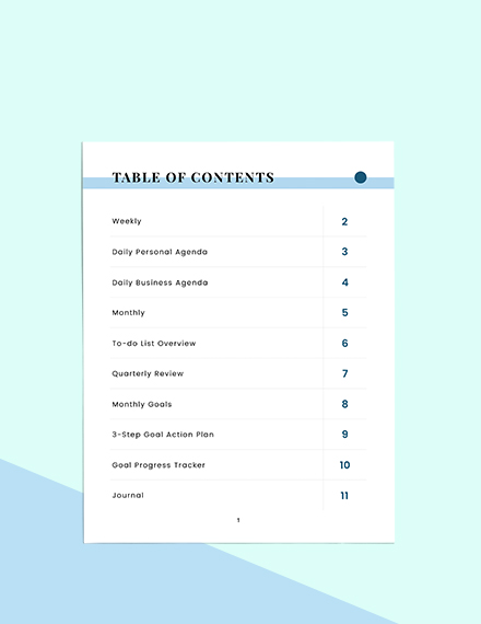 Free Simple Work Planner Template - Word, Apple Pages | Template.net