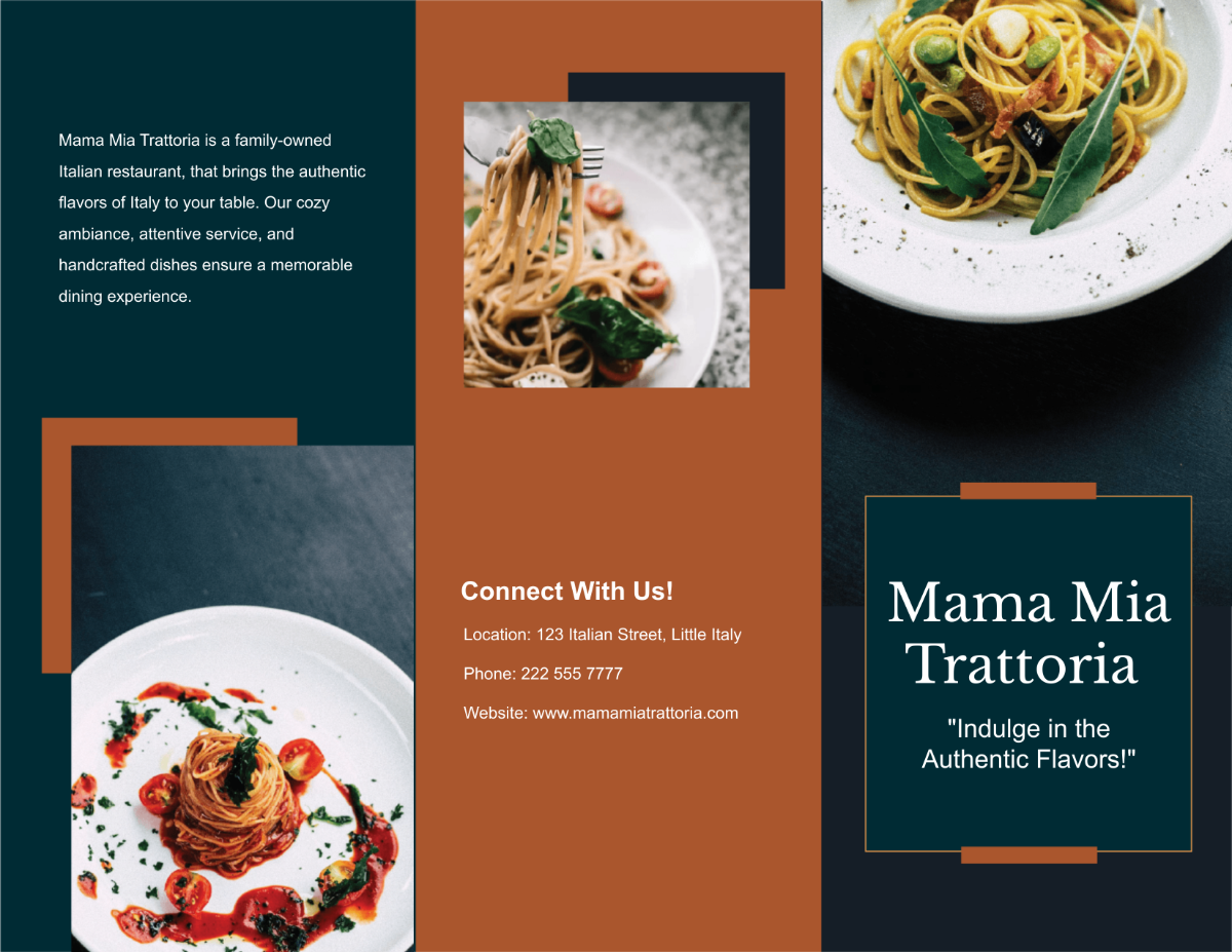 Restaurant Brochure Template