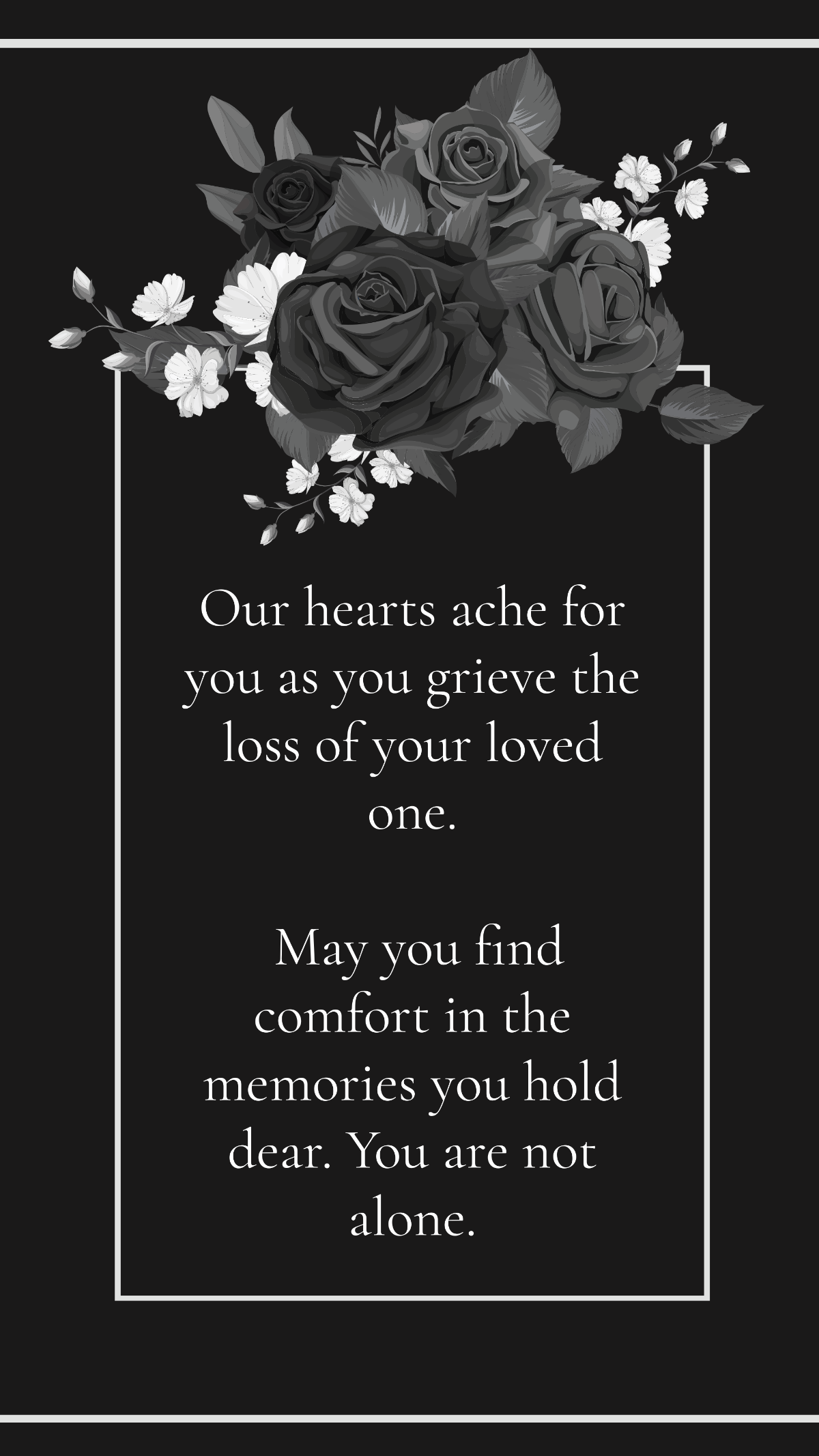 Condolence Message For Child Template