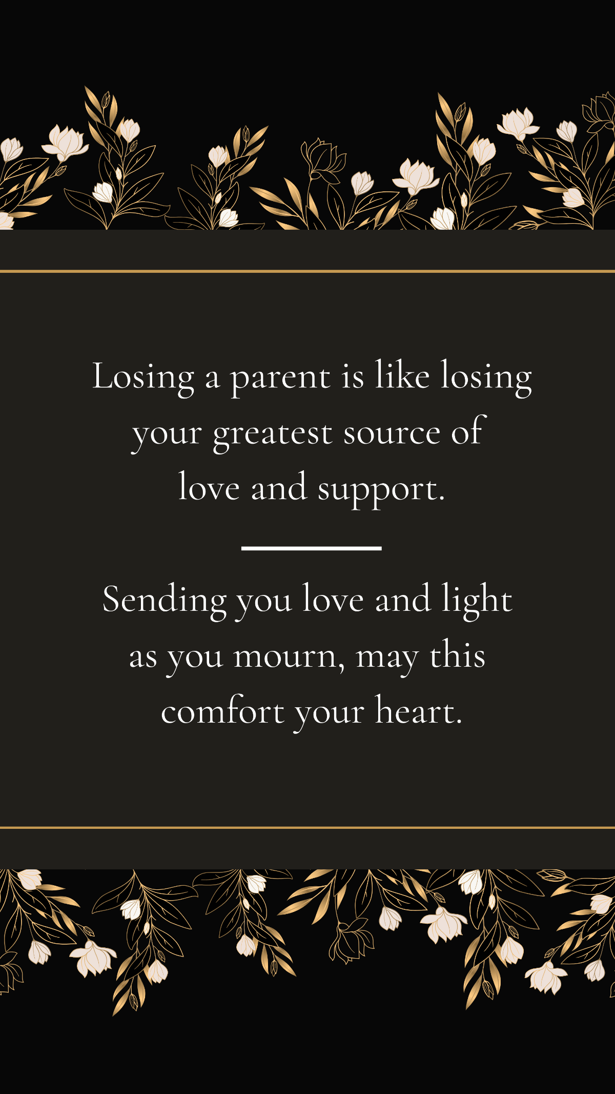 Condolence Message For Parent Template