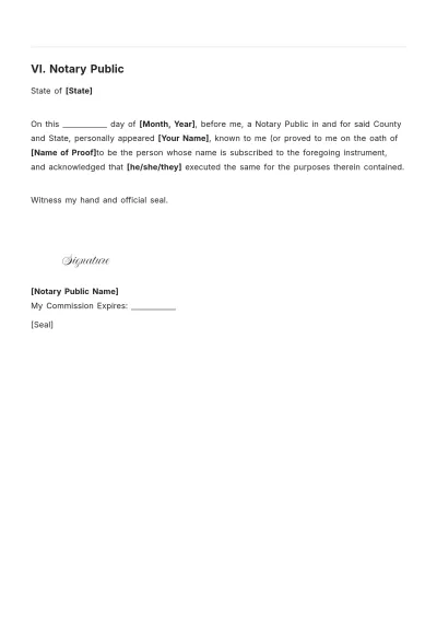 Free Notary Acknowledgment Of Representative Capacity Template to Edit Online