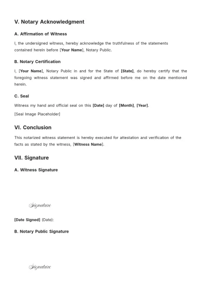 Free Notary Public For Witness Template to Edit Online