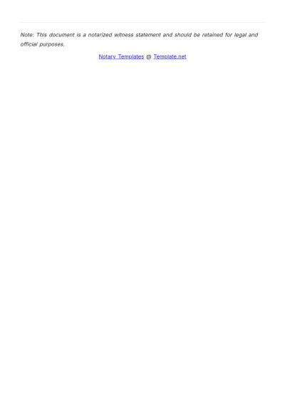 Free Notary Public For Witness Template to Edit Online