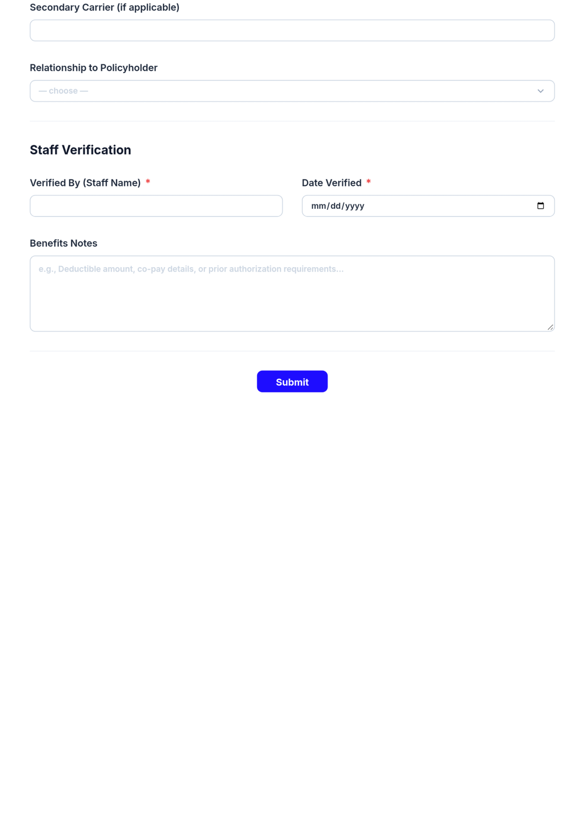 Free Nursing Home Residents Insurance Verification Form Template & AI Maker Free Nursing Home Residents Insurance Verification Form Template & AI Maker