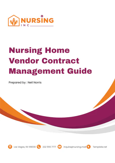 Free Nursing Home Vendor Contract Management Guide Template to Edit Online