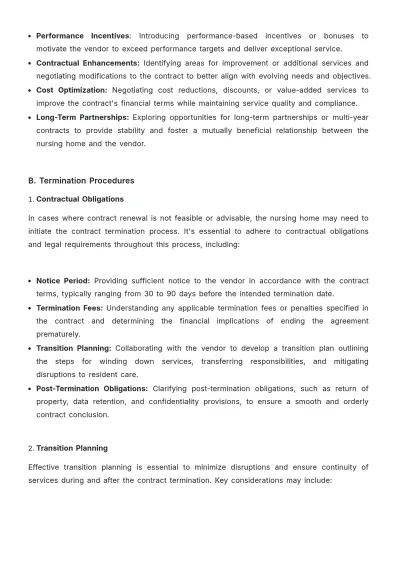 Free Nursing Home Vendor Contract Management Guide Template to Edit Online