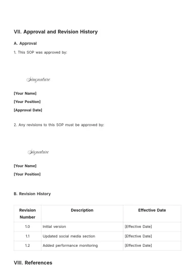 Free Digital Marketing SOP Template to Edit Online