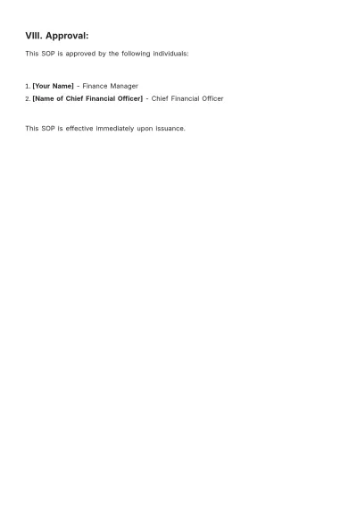 Free Accounting SOP Template to Edit Online
