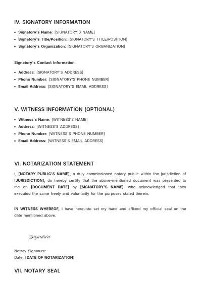 Free Certified Notary Public Template to Edit Online