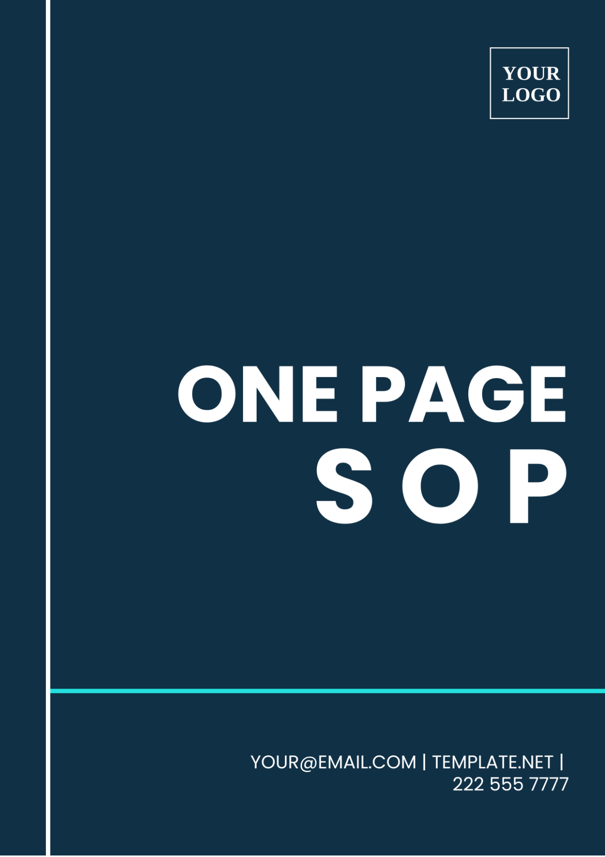 One Page SOP Template