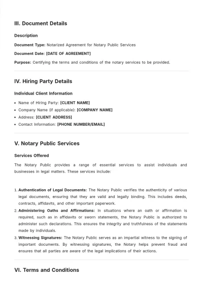 Free Notary Public For Hire Template to Edit Online