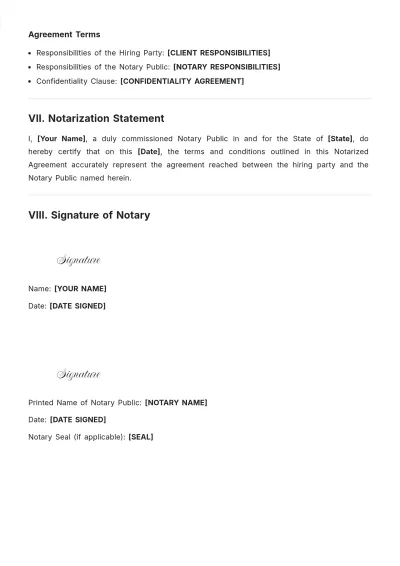 Free Notary Public For Hire Template to Edit Online