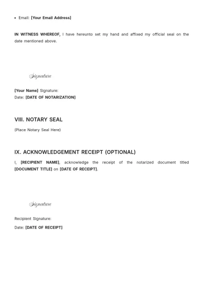 Free Notary Public For Address Change Template to Edit Online